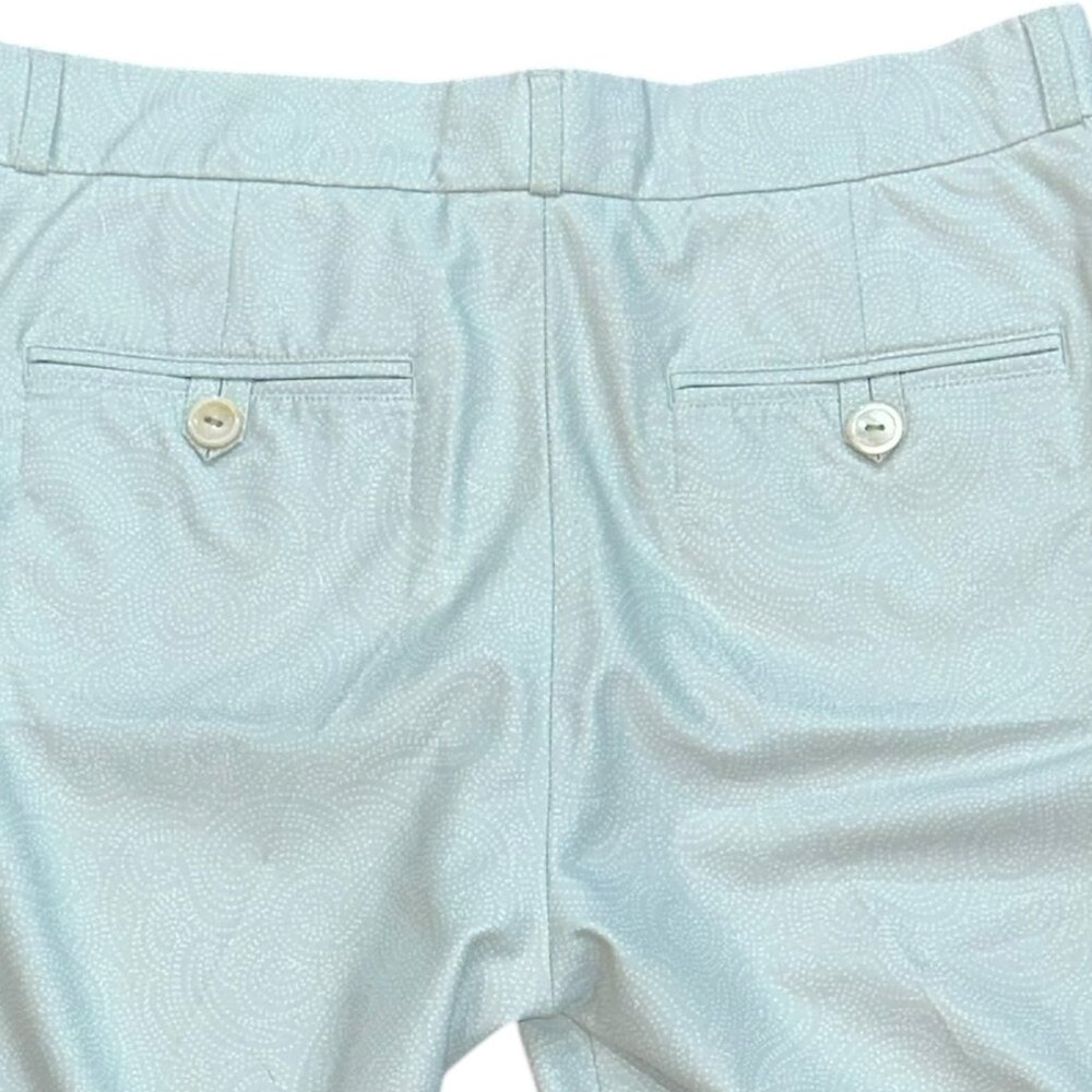 Women Peter Millar Wicking Performance Stretch Golf Shorts Paisley Mint Green 6 - Picture 5 of 8